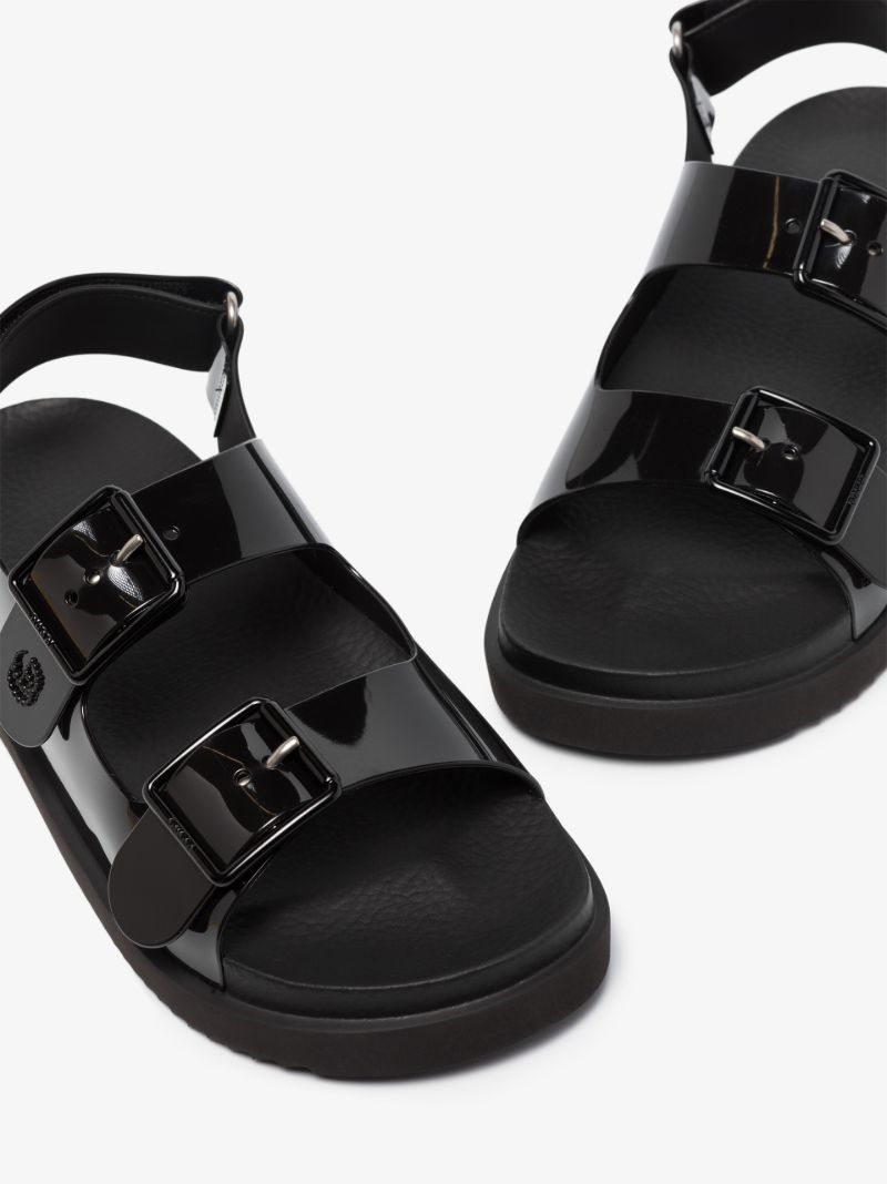 Black Isla Rubber Sandals