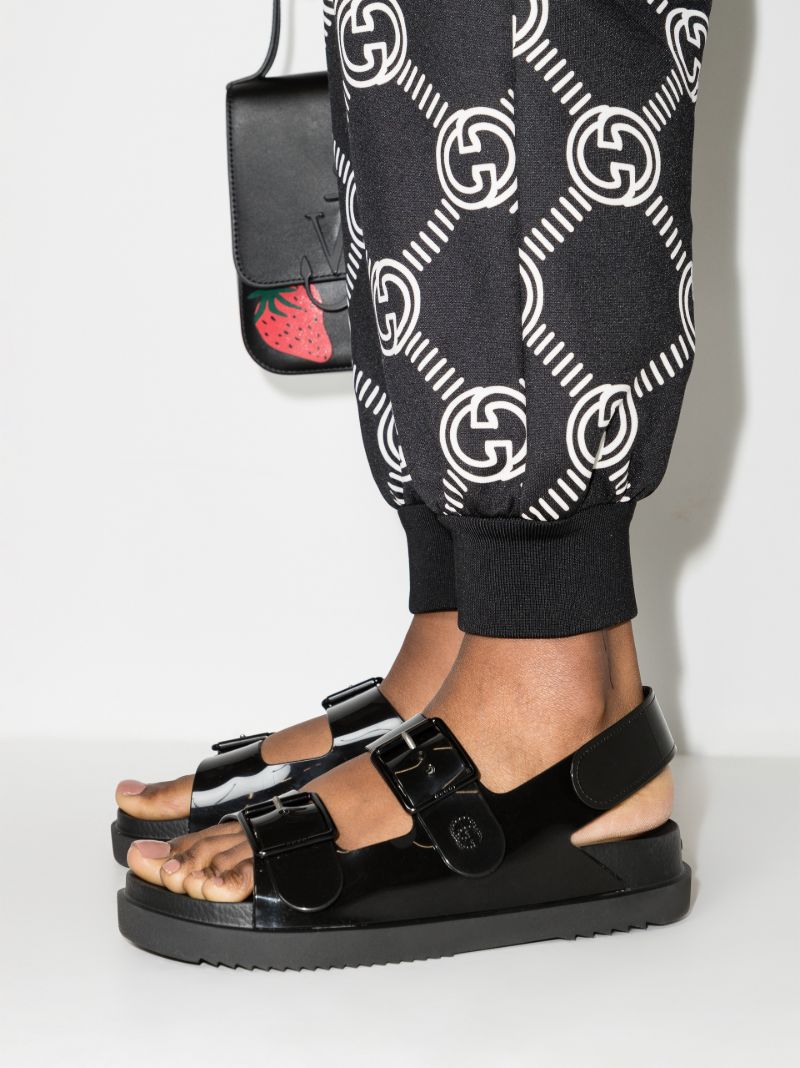 Black Isla Rubber Sandals