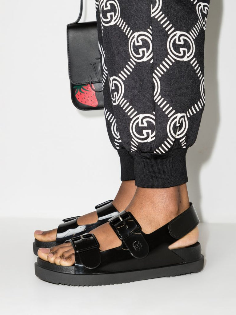 Black Isla Rubber Sandals