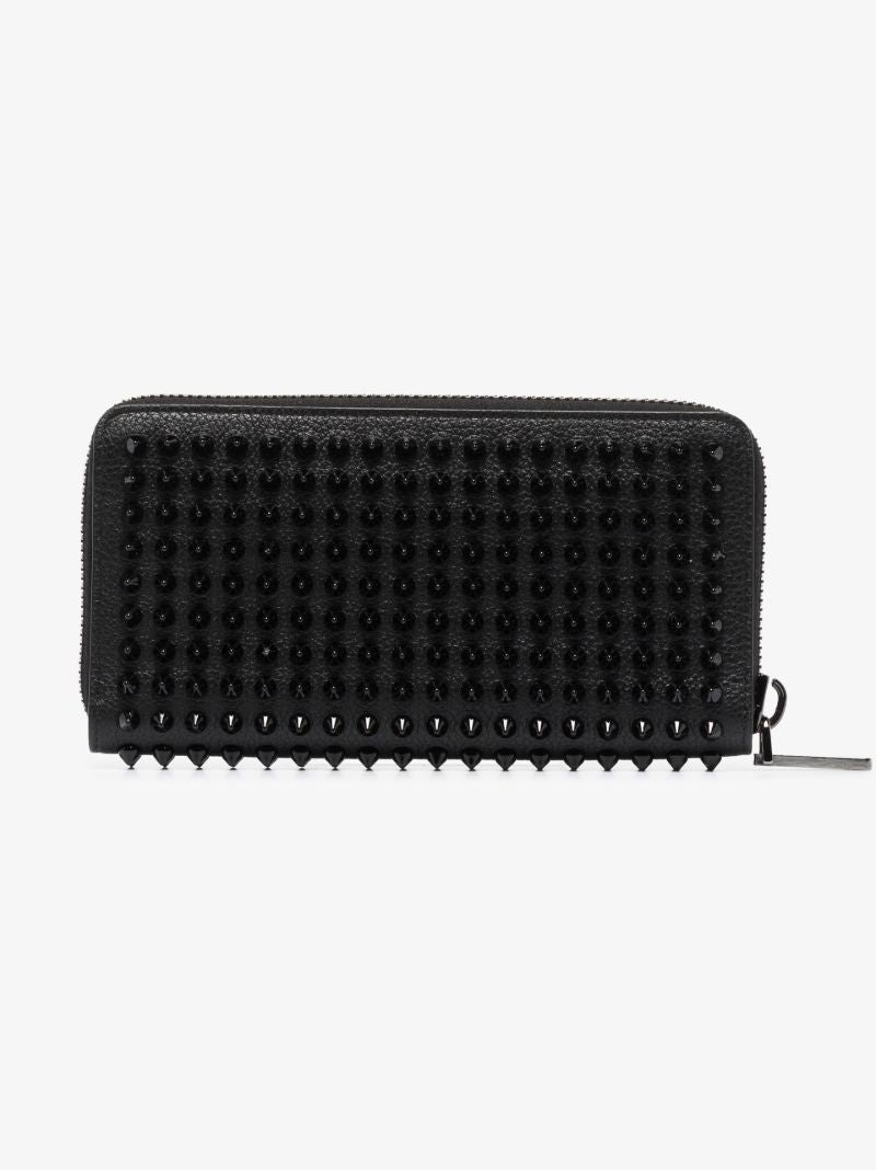 Black Panettone Spike Leather Wallet