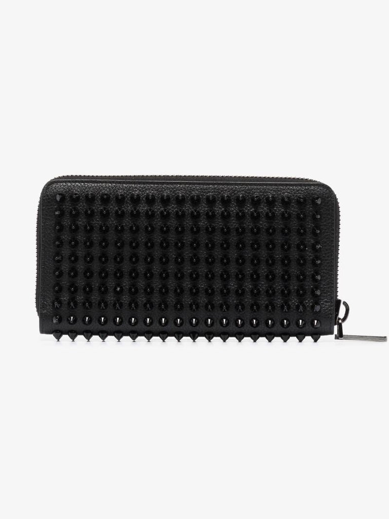 Black Panettone Spike Leather Wallet