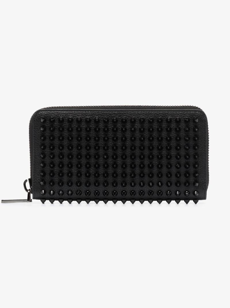 Black Panettone Spike Leather Wallet