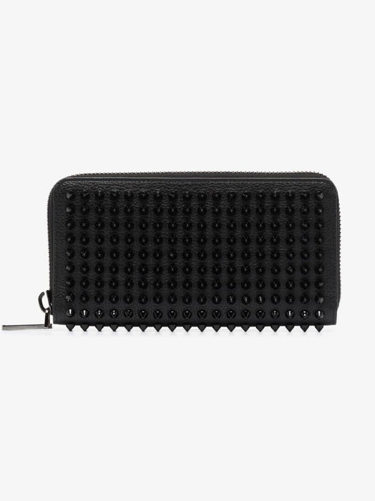 Black Panettone Spike Leather Wallet