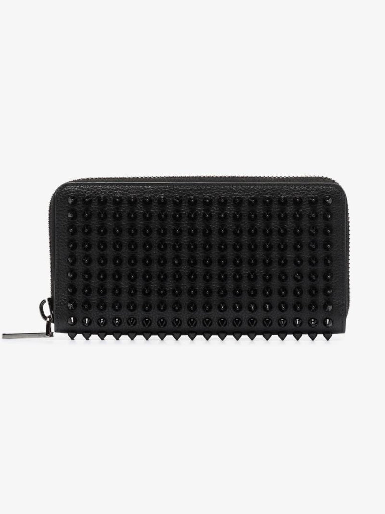 Black Panettone Spike Leather Wallet