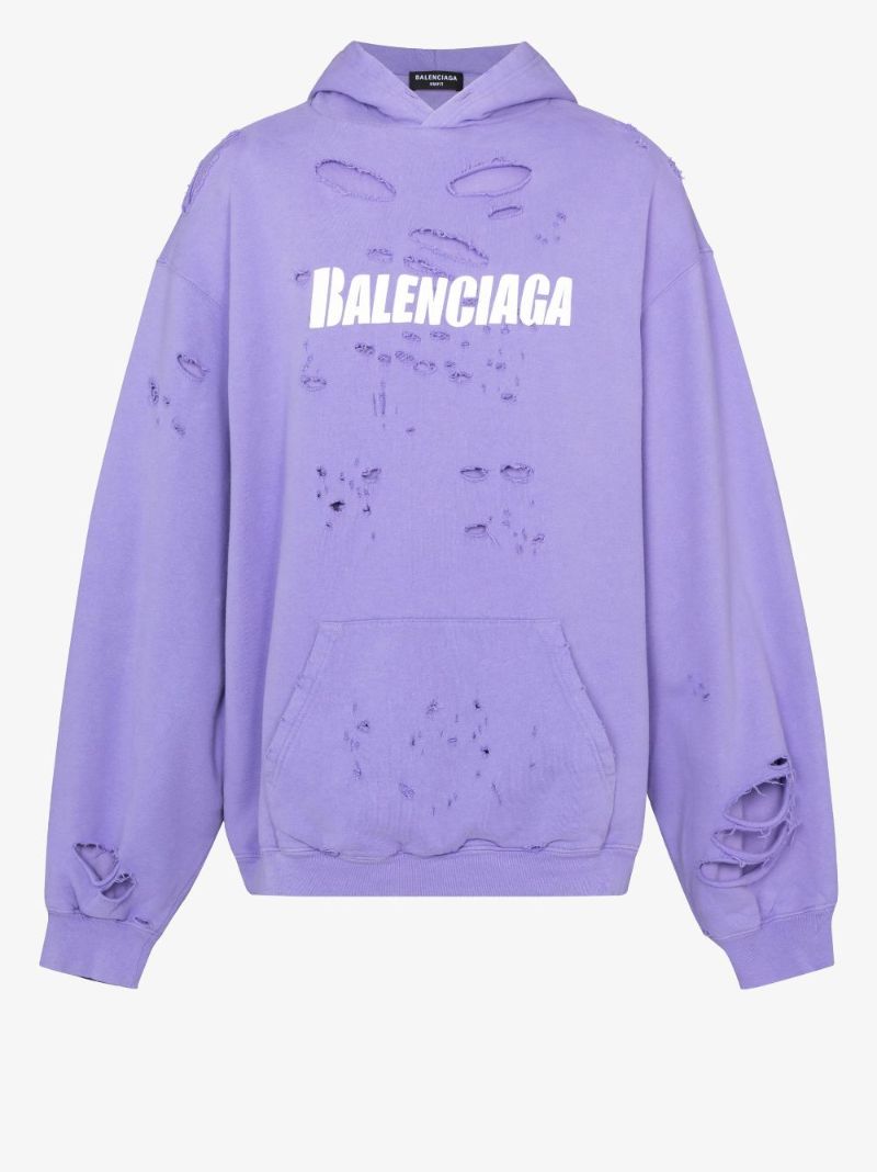 Destroyed Logo Cotton Hoodie