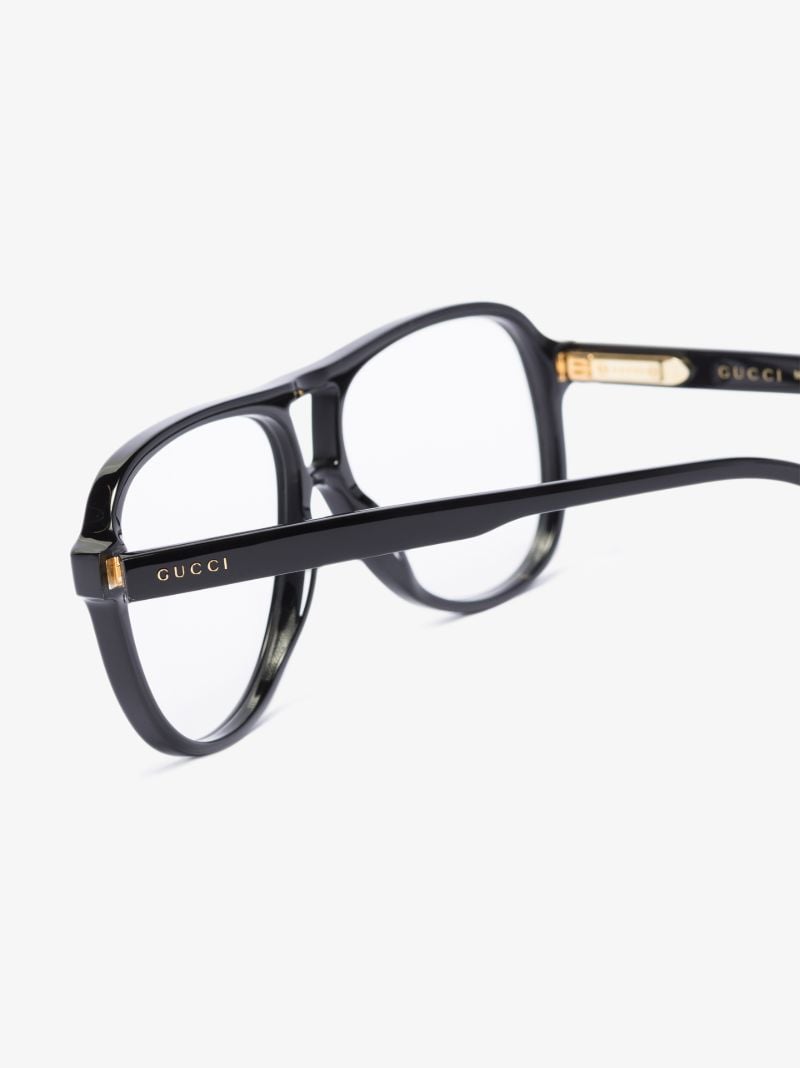 Black Pilot-frame Optical Glasses
