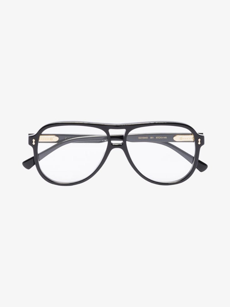 Black Pilot-frame Optical Glasses