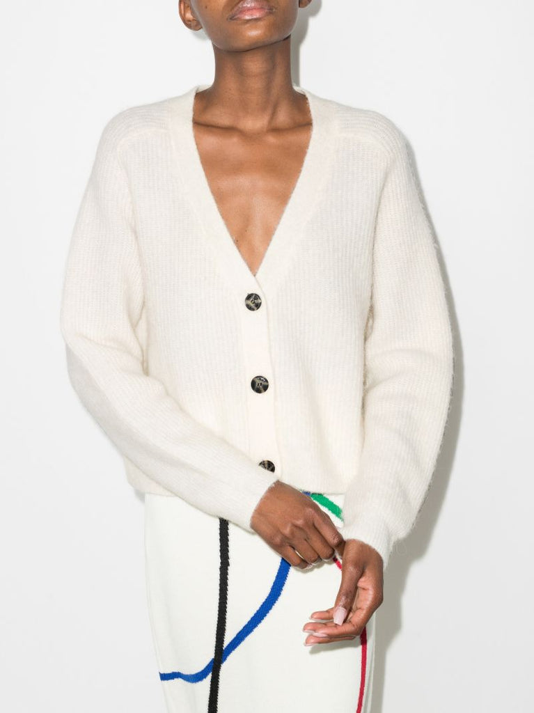 V-neck Wool Cardigan