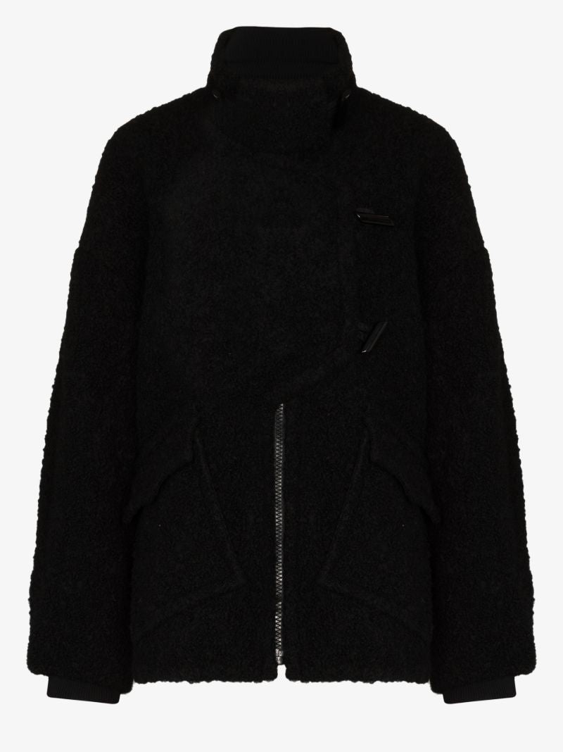High Neck BouclÃ_x0083_Â© Jacket