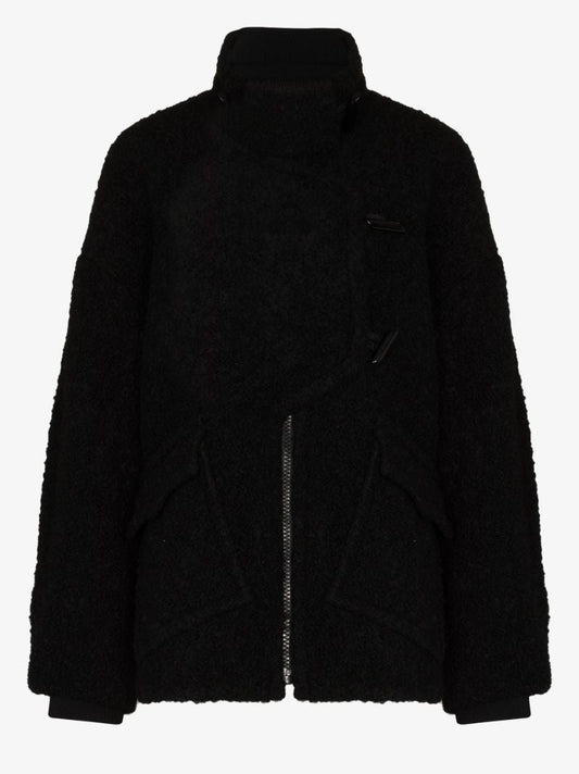 High Neck BouclÃ_x0083_Â© Jacket