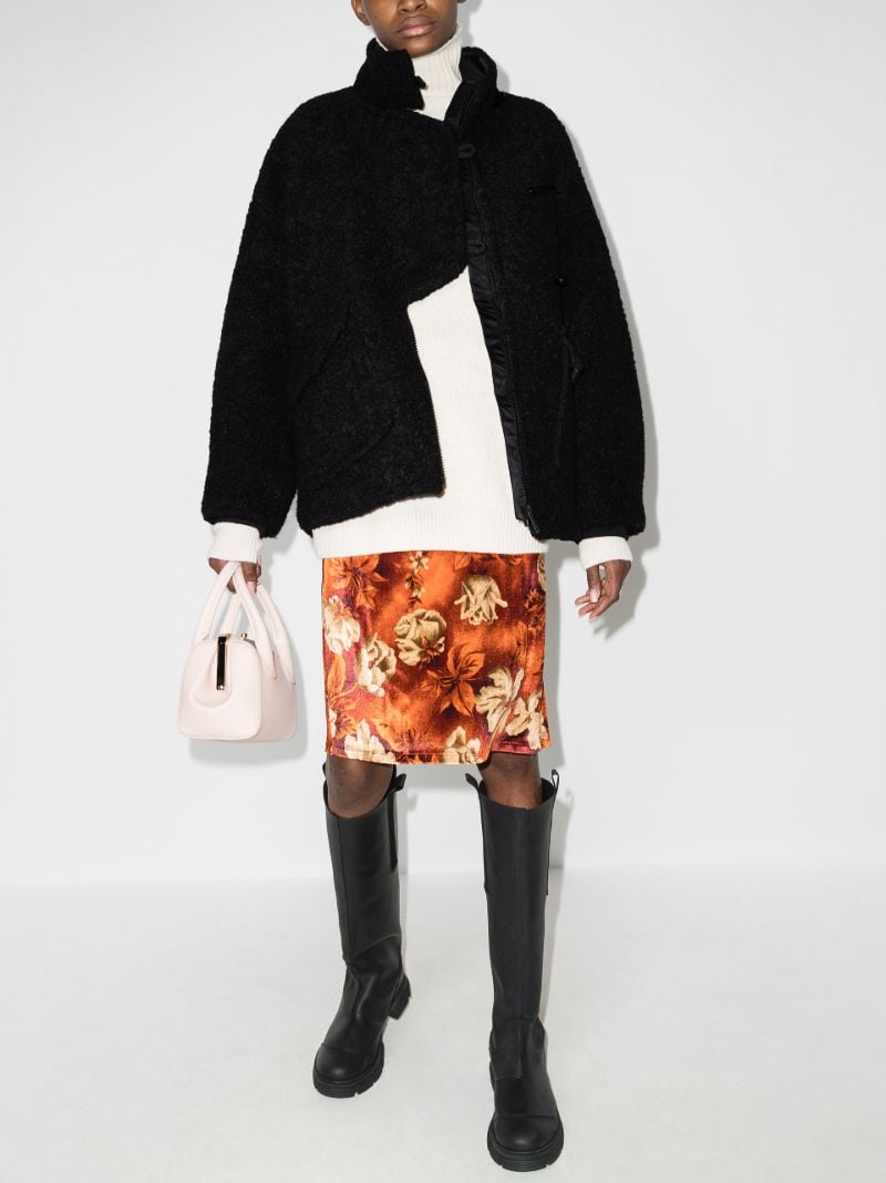 High Neck BouclÃ_x0083_Â© Jacket