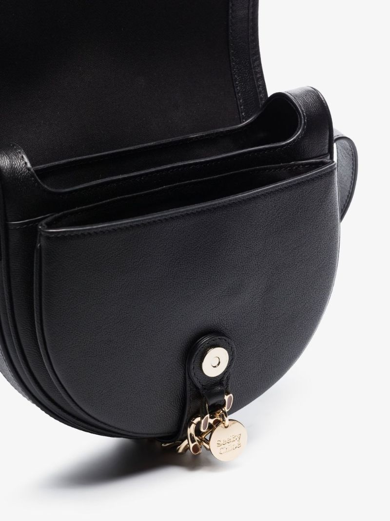 Black Mara Leather Saddle Bag