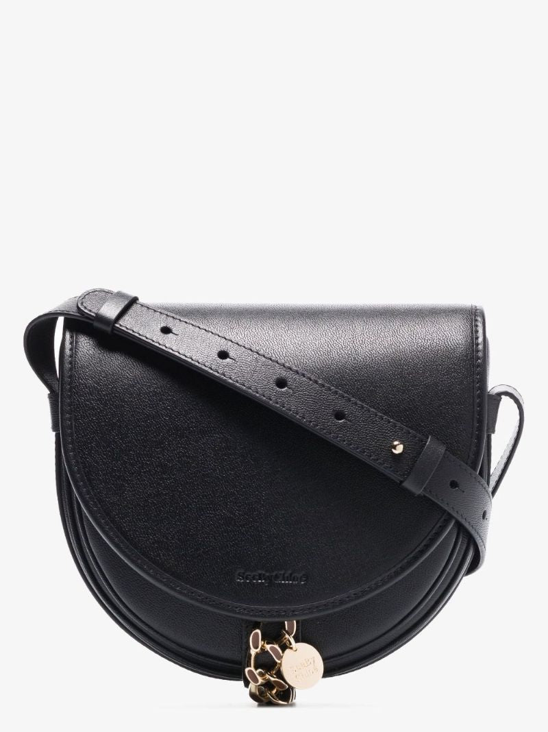Black Mara Leather Saddle Bag