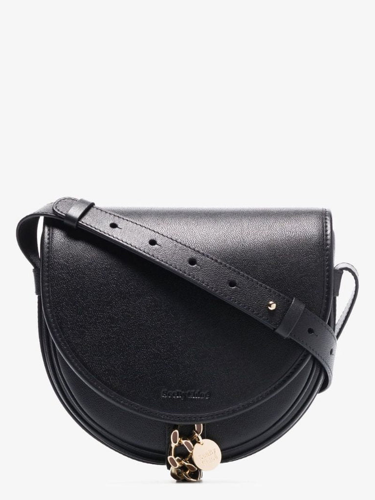 Black Mara Leather Saddle Bag