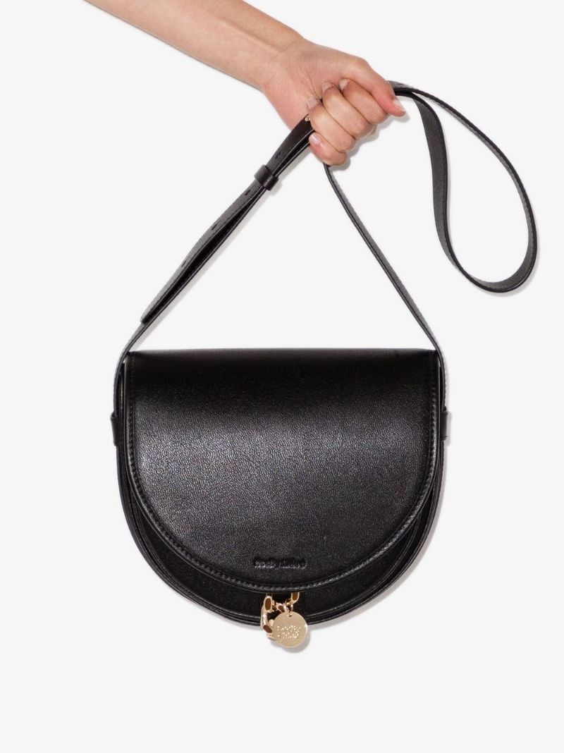 Black Mara Leather Saddle Bag