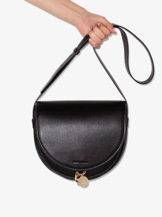 Black Mara Leather Saddle Bag
