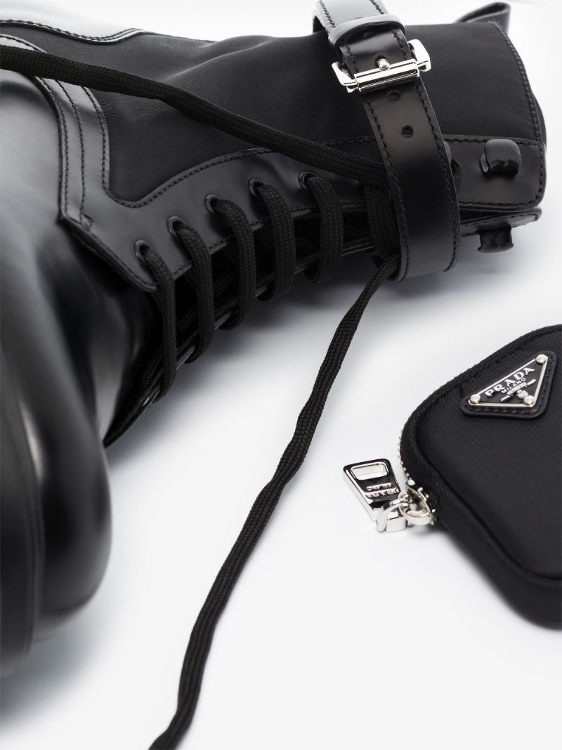 Black Monolith Lace-up Leather Boots
