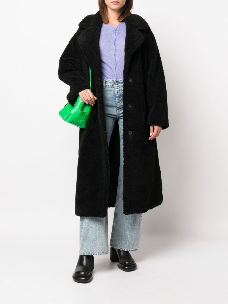 Black Maria Long Faux Fur Coat