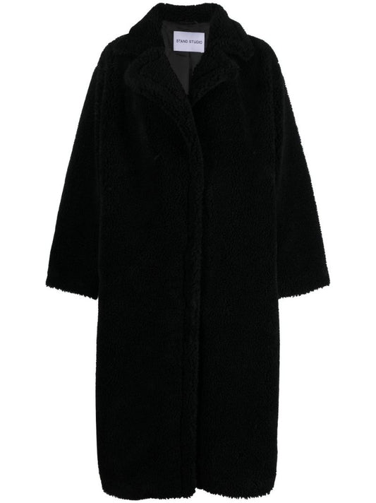 Black Maria Long Faux Fur Coat