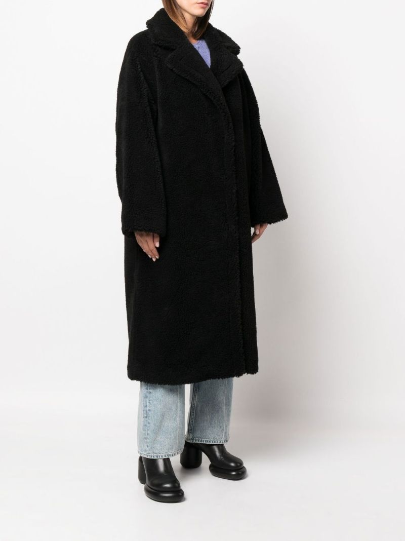 Black Maria Long Faux Fur Coat