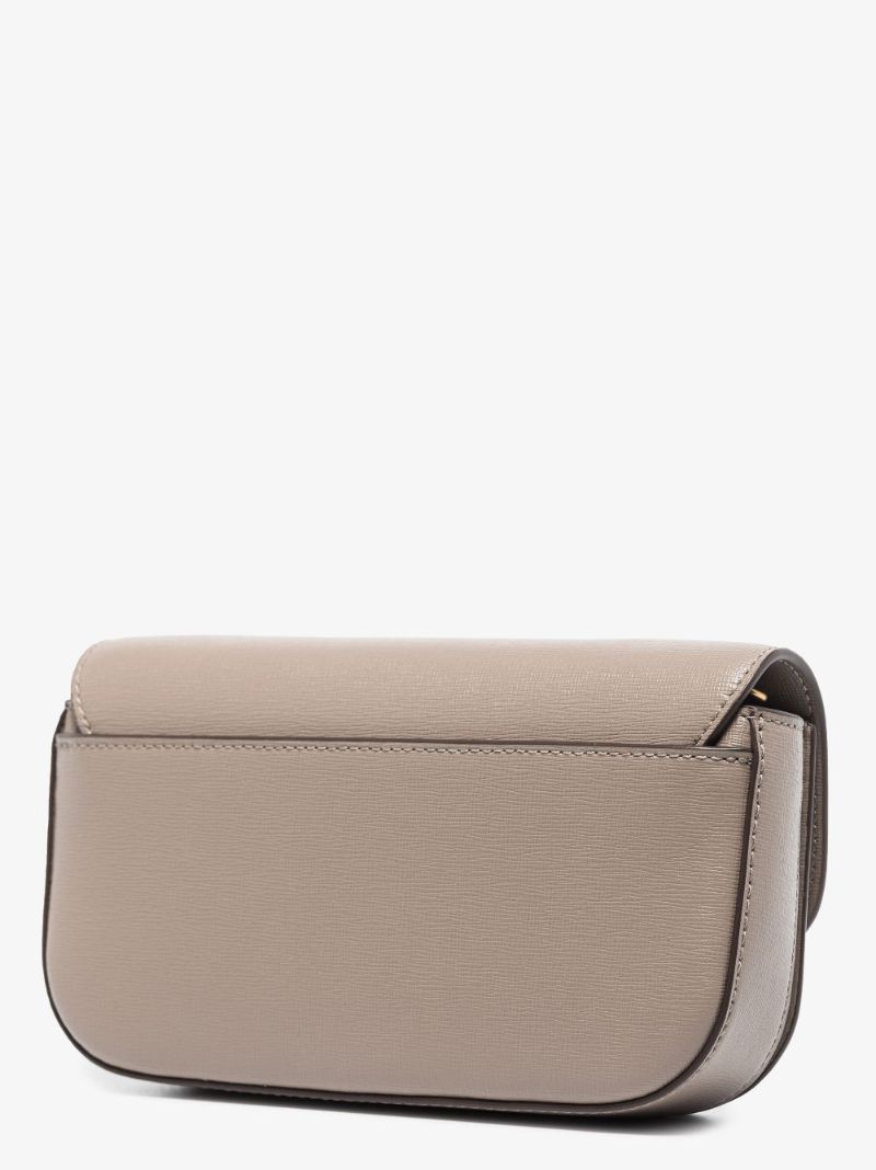 Neutral Robinson Leather Wallet on Chain