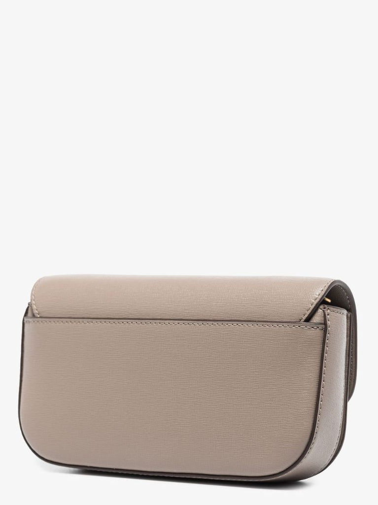 Neutral Robinson Leather Wallet on Chain