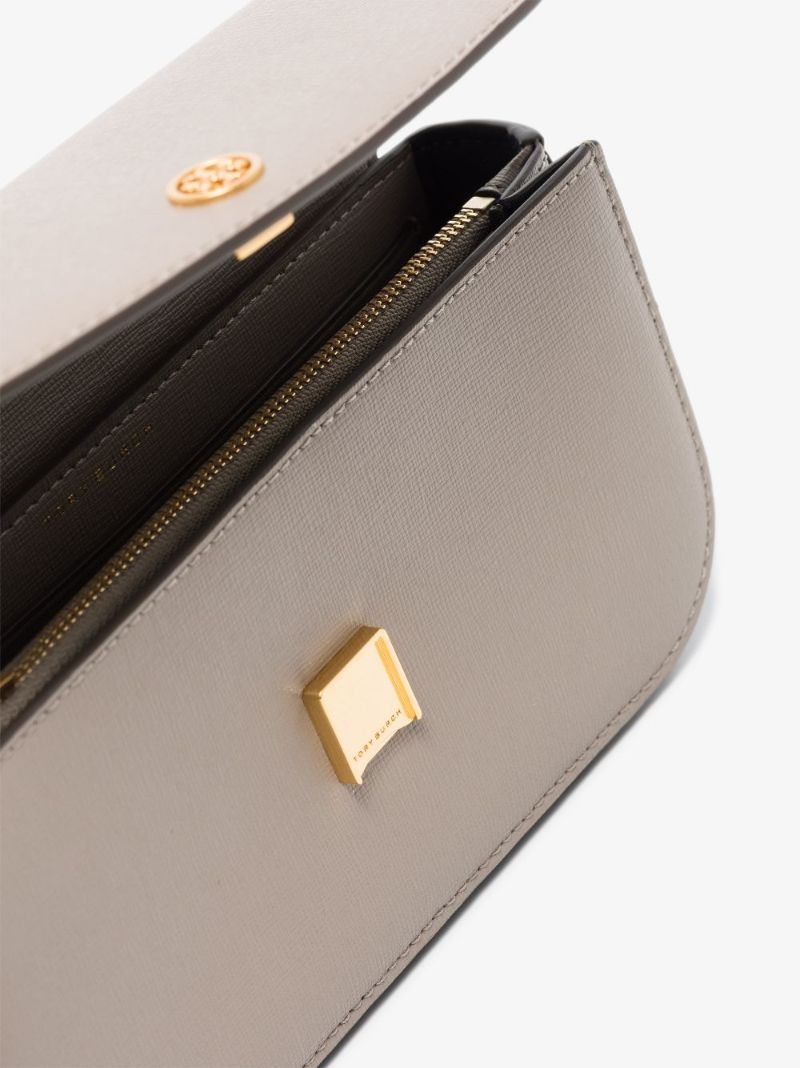 Neutral Robinson Leather Wallet on Chain