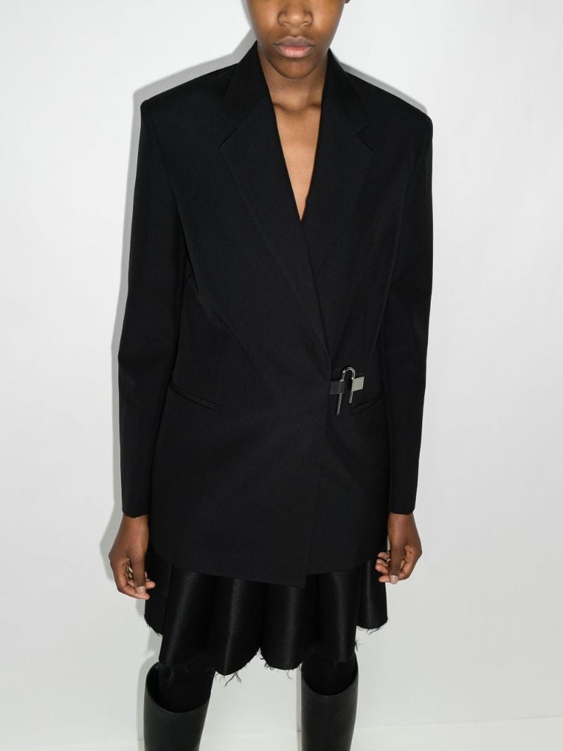 Hardware Fastening Wool Blazer