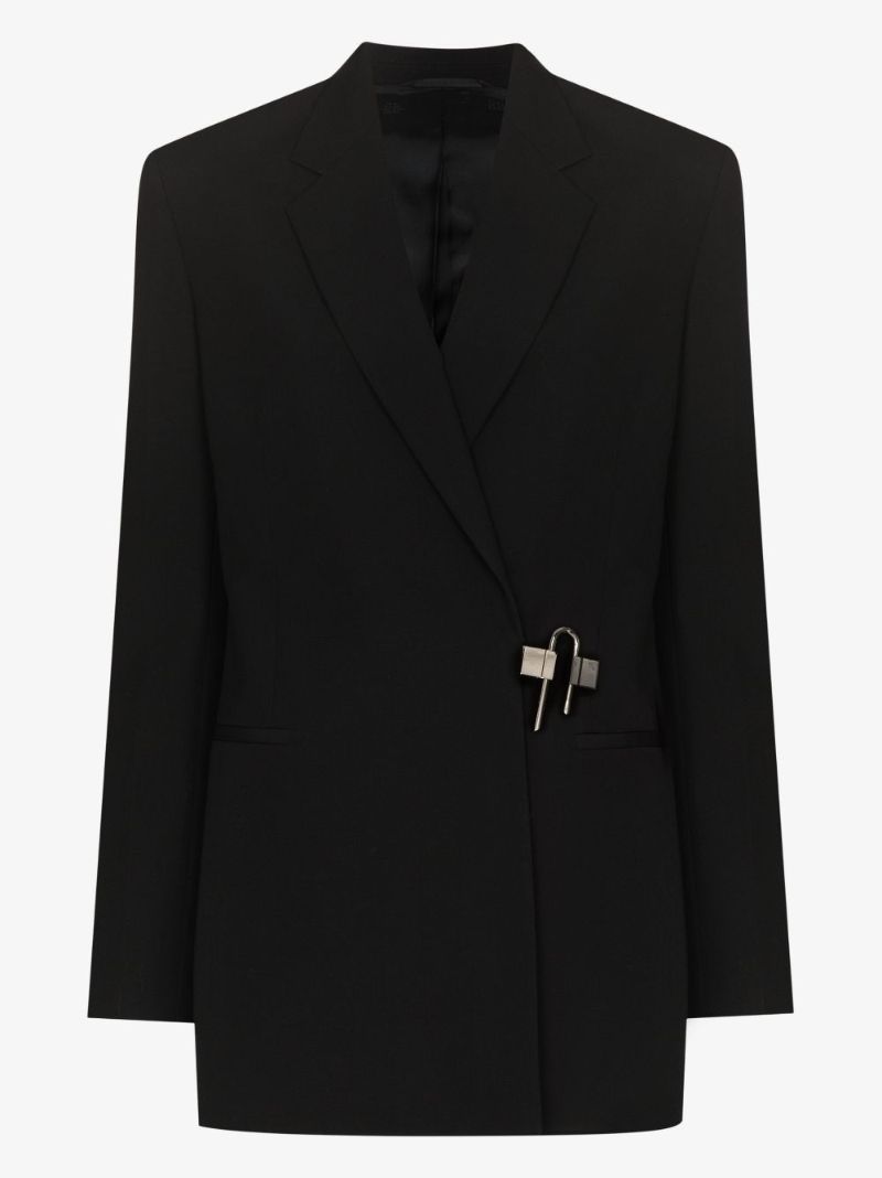 Hardware Fastening Wool Blazer