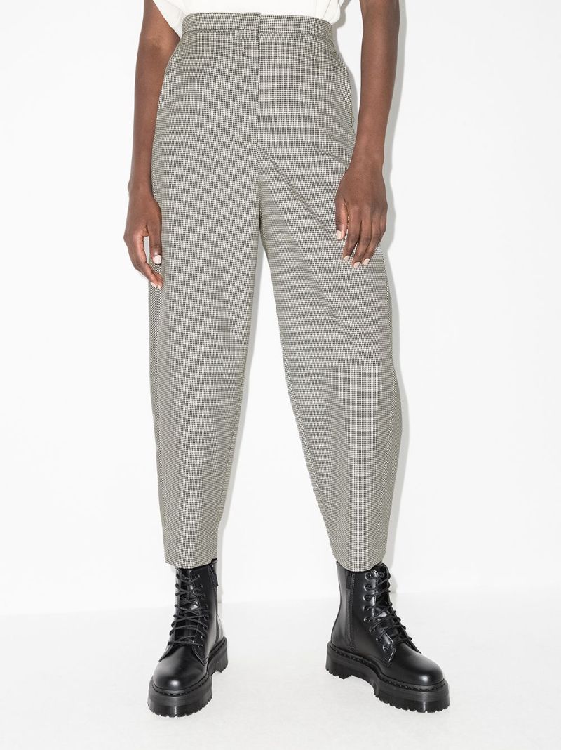 Cropped Houndstooth Trousers