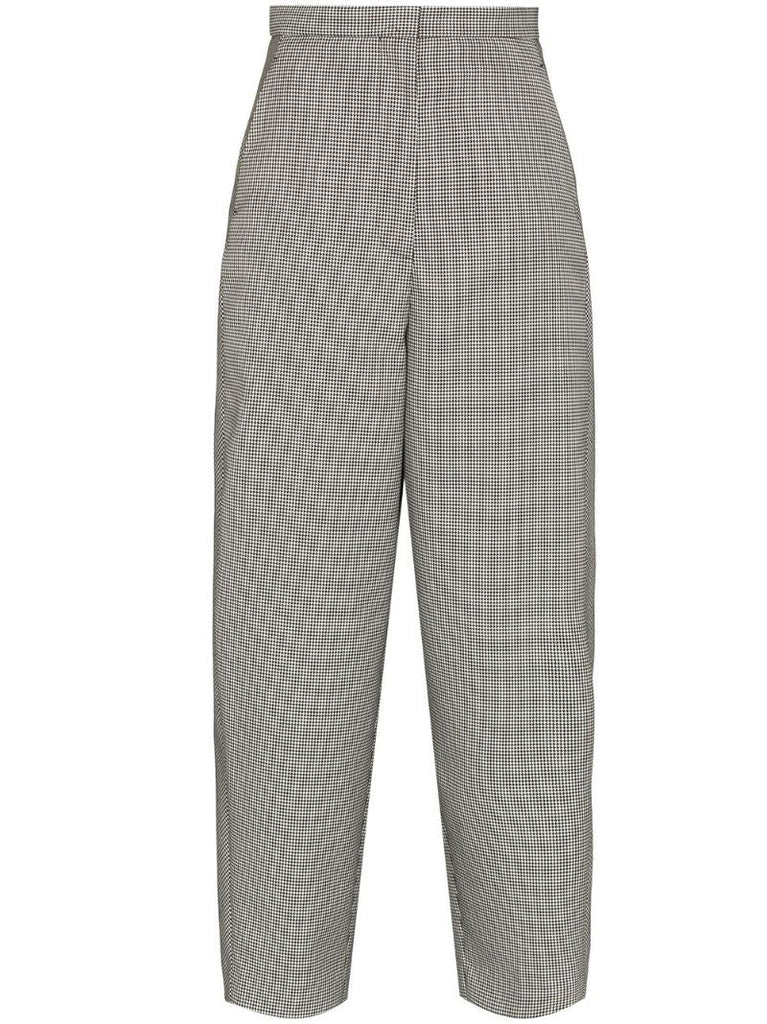 Cropped Houndstooth Trousers