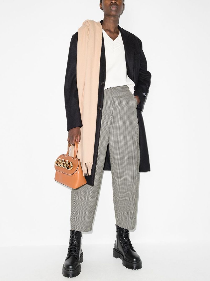 Cropped Houndstooth Trousers