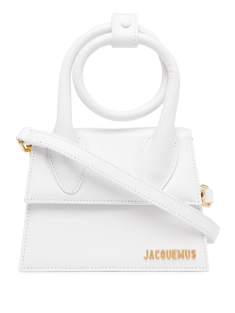 White Le Chiquito Noeud Top Handle Bag