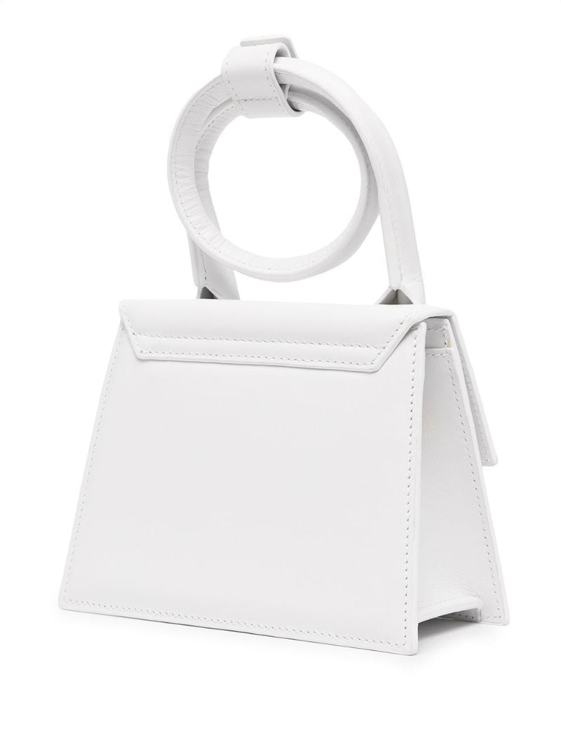 White Le Chiquito Noeud Top Handle Bag