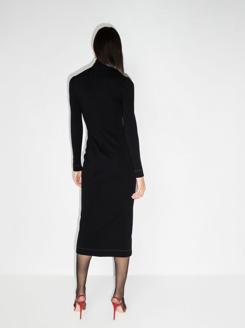 High Neck Midi Dress