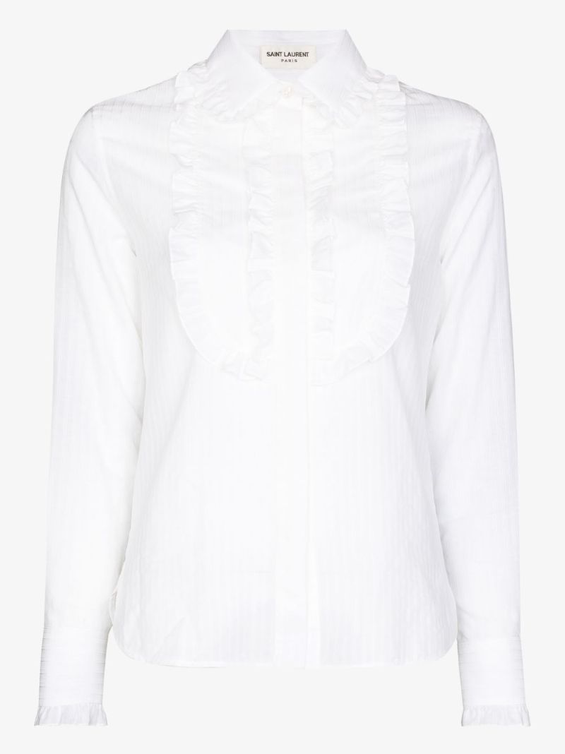 Ruffled Cotton Shirt