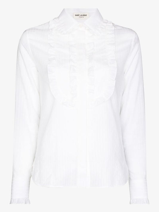 Ruffled Cotton Shirt