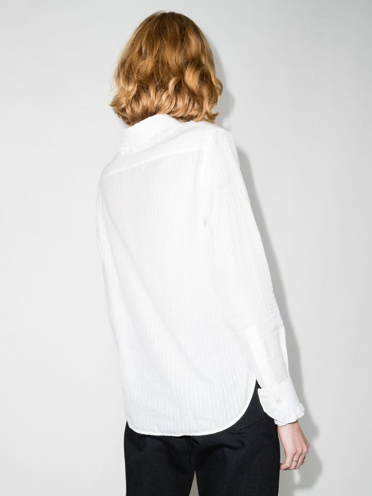 Ruffled Cotton Shirt