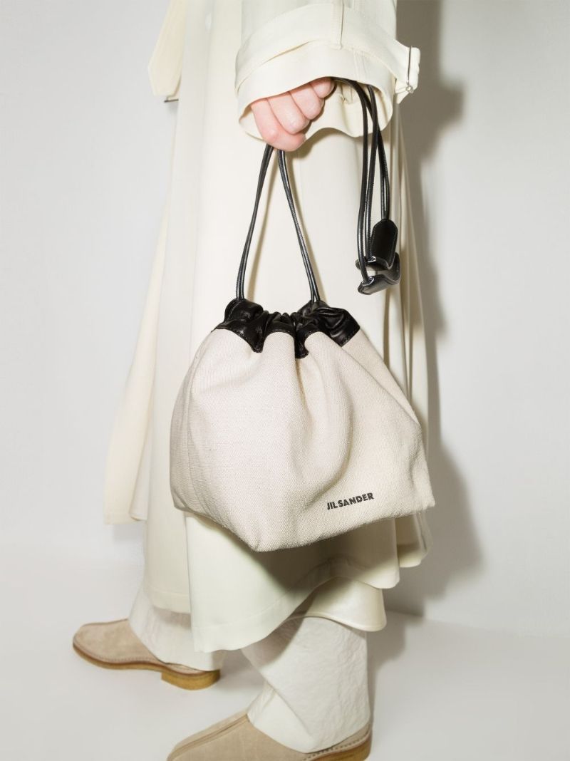 Neutral Small Drawstring Cross Body Bag