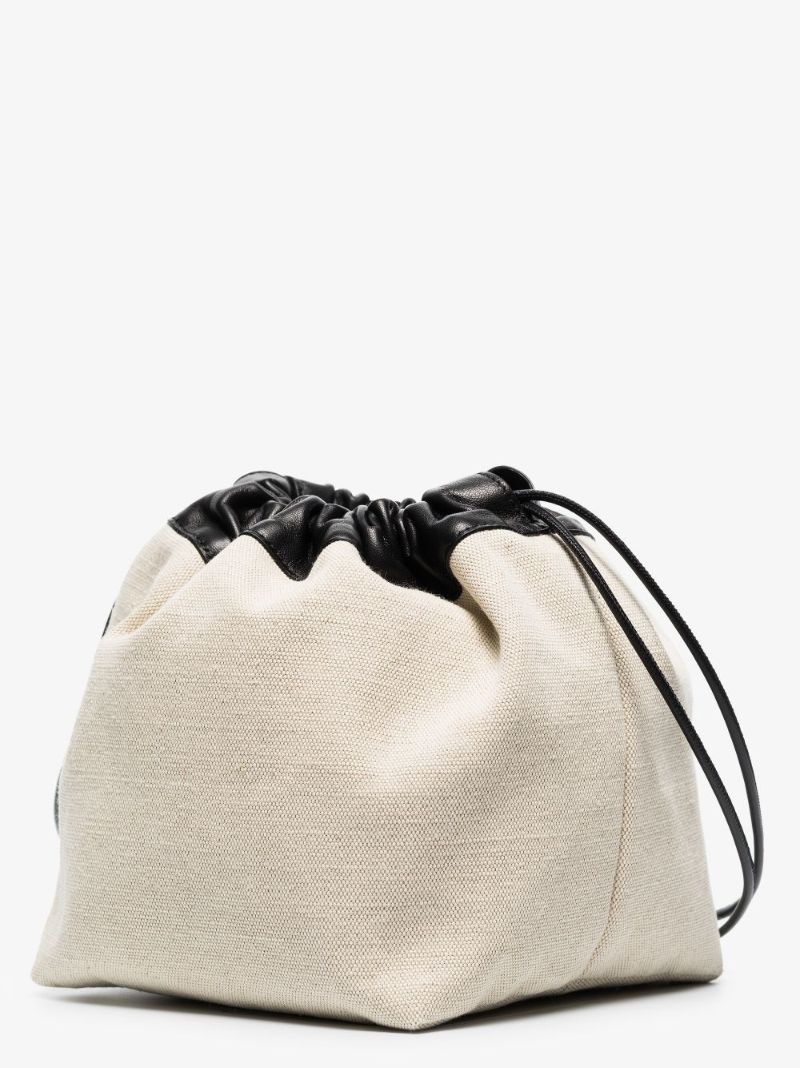 Neutral Small Drawstring Cross Body Bag