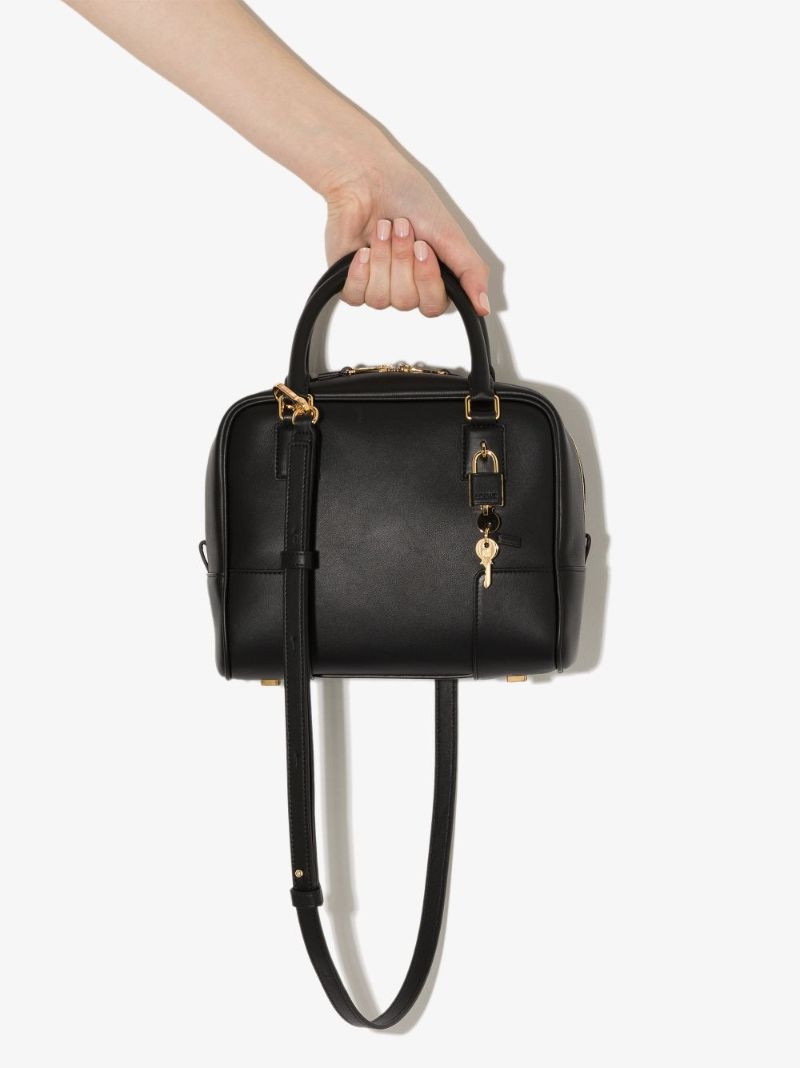 Black Amazona 19 Small Leather Top Handle Bag