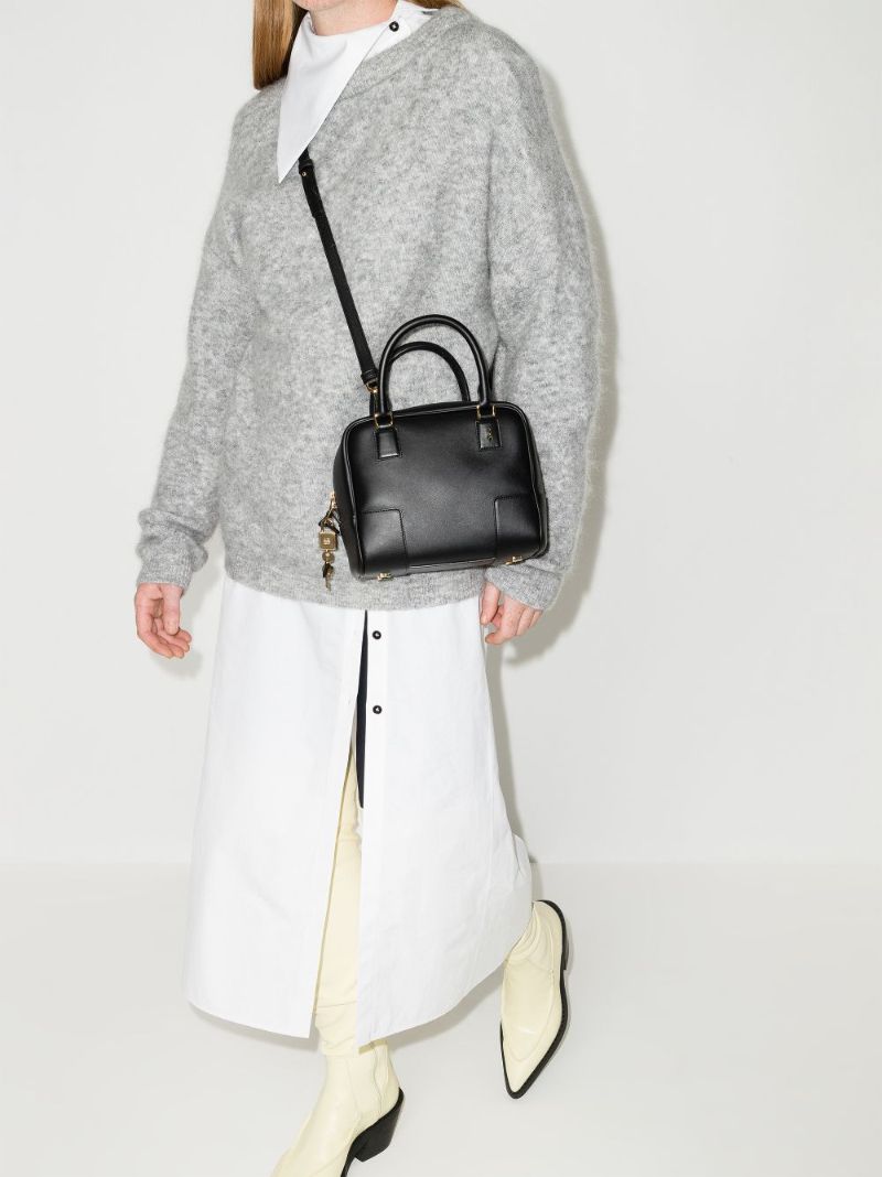 Black Amazona 19 Small Leather Top Handle Bag