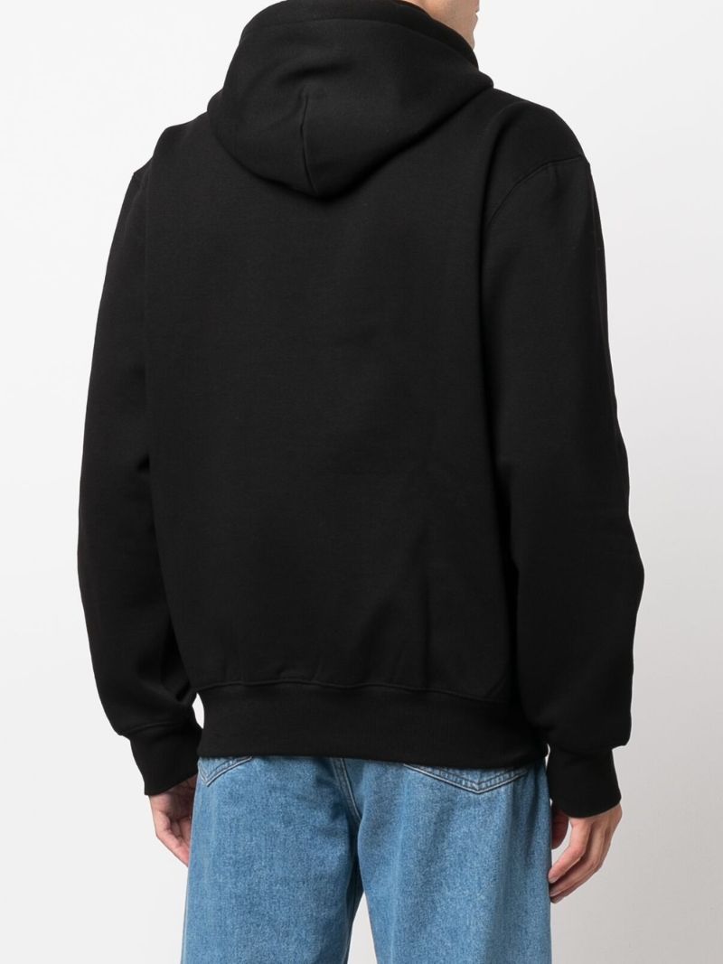 Black Logo Print Hoodie