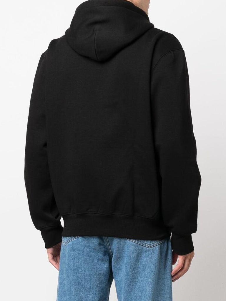 Black Logo Print Hoodie
