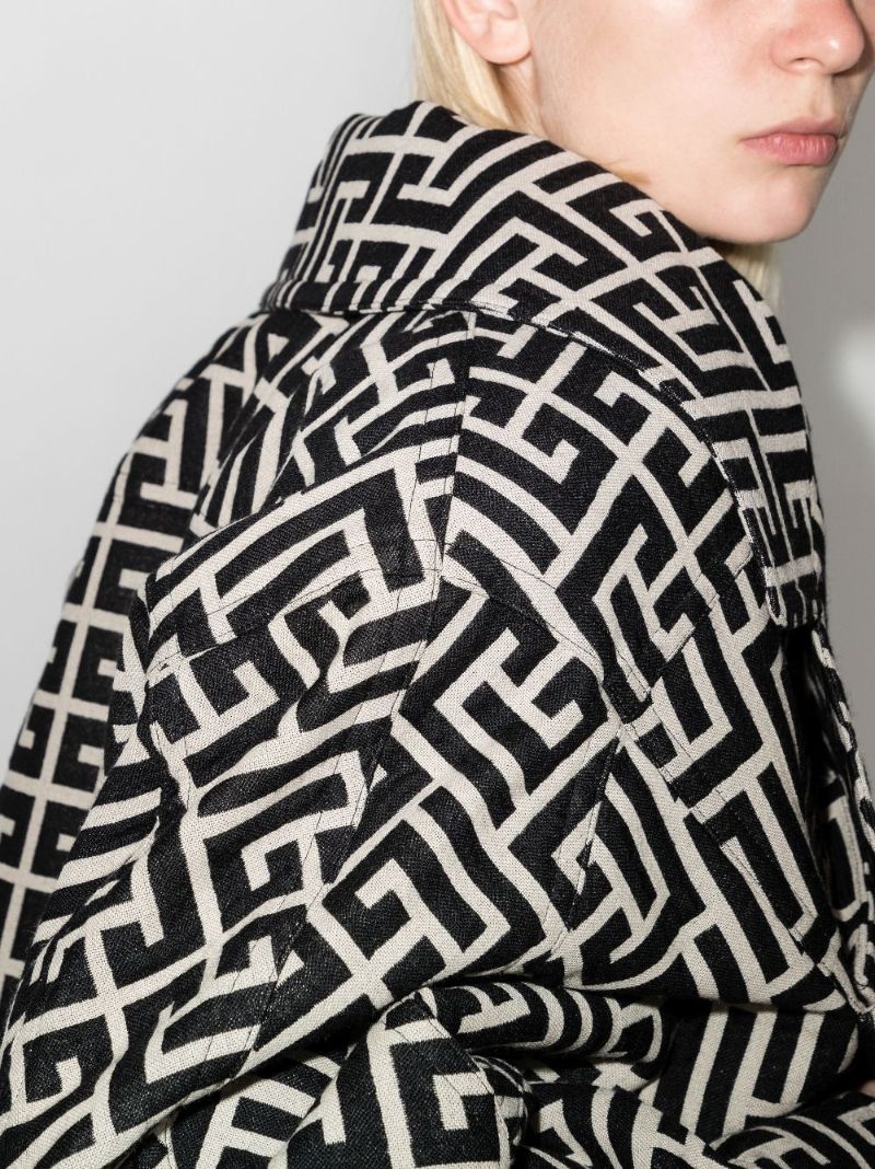 Oversized Monogram Wool Bomber Jacket