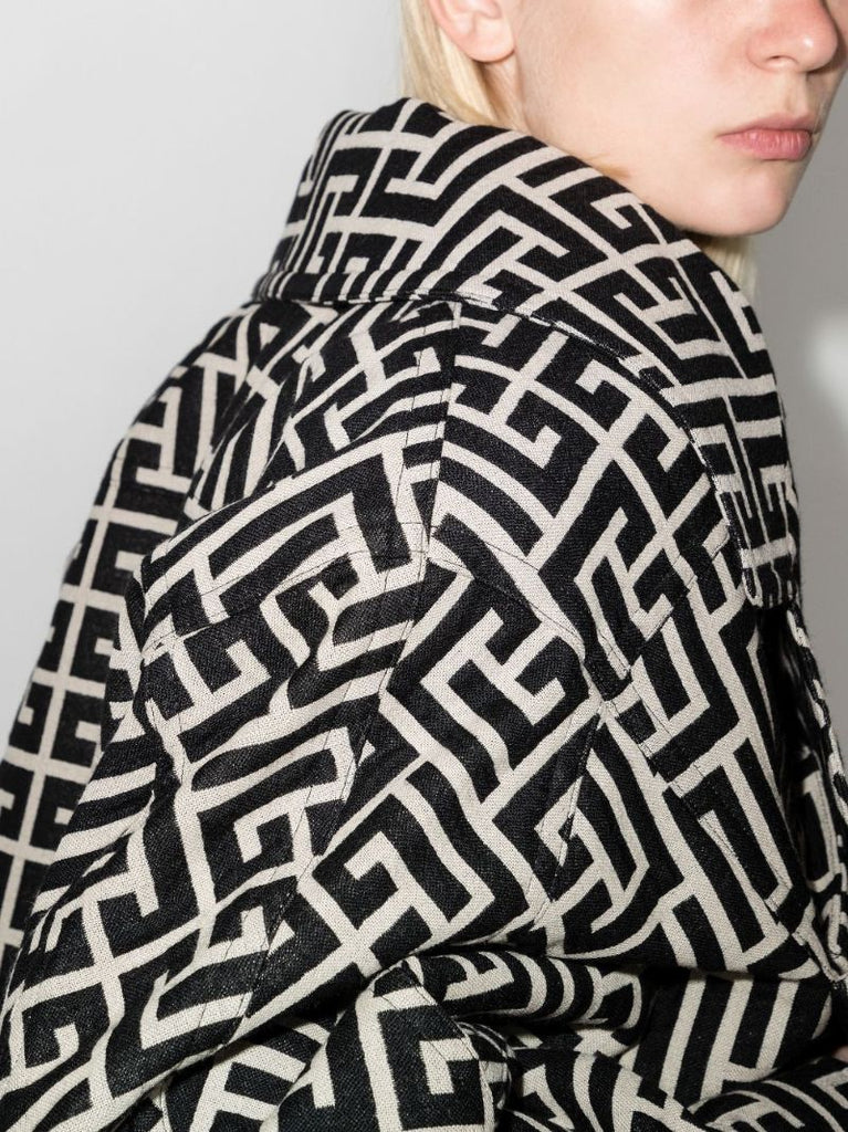 Oversized Monogram Wool Bomber Jacket