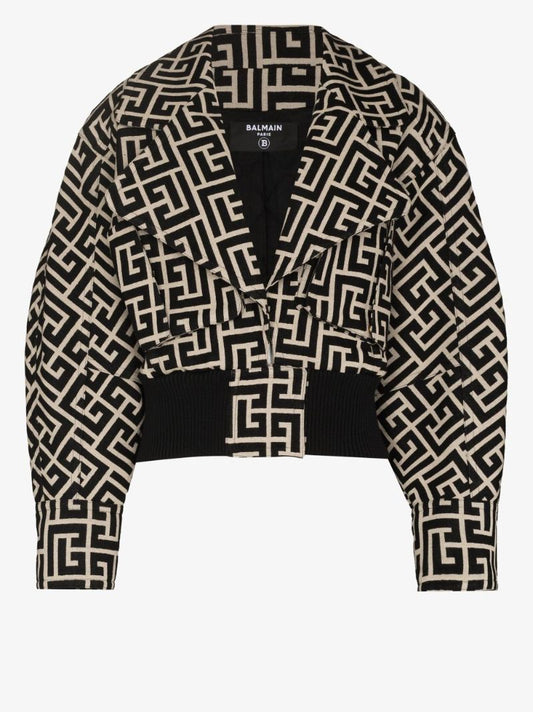 Oversized Monogram Wool Bomber Jacket