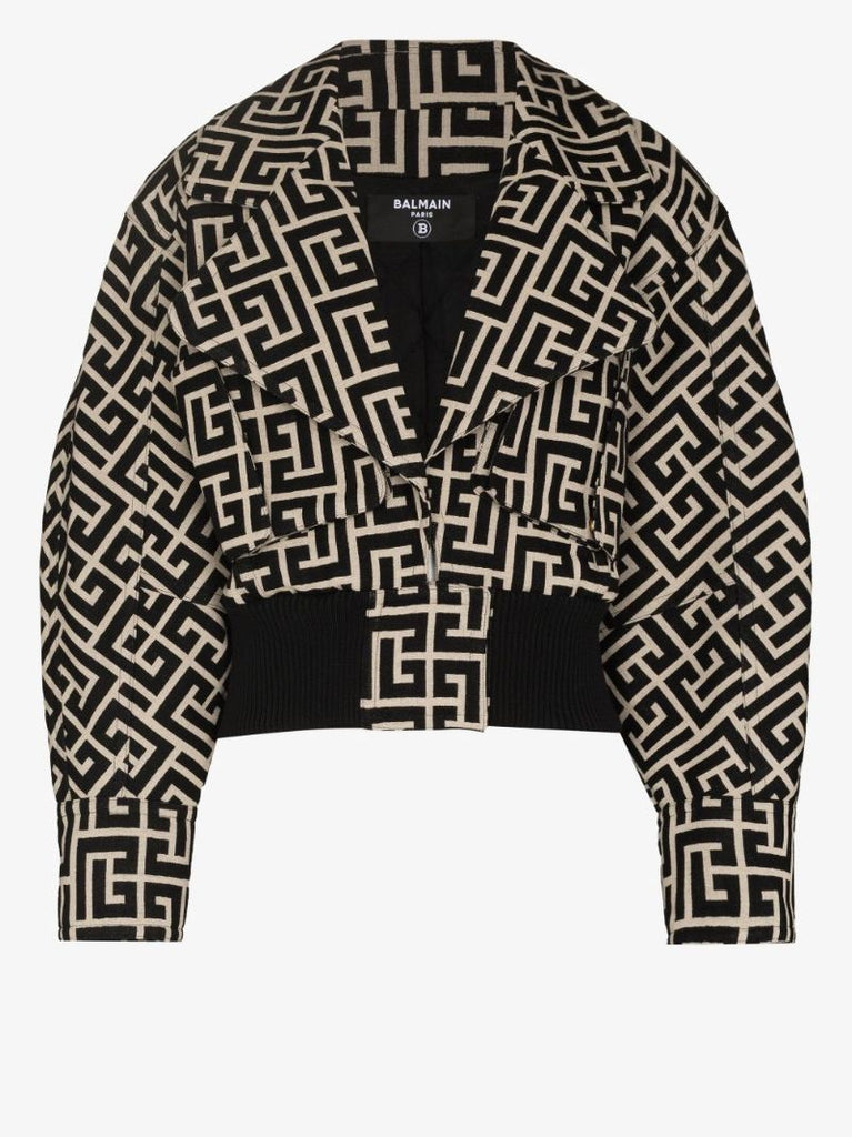Oversized Monogram Wool Bomber Jacket