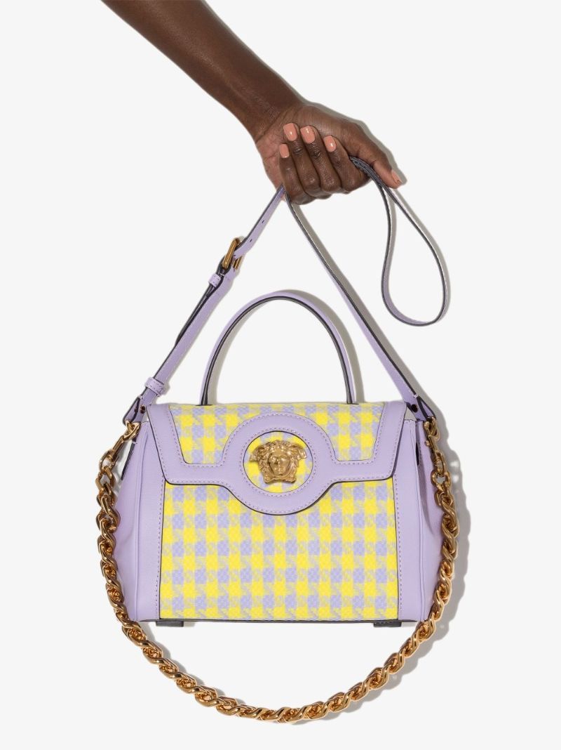Purple Le Medusa Medium Leather Shoulder Bag