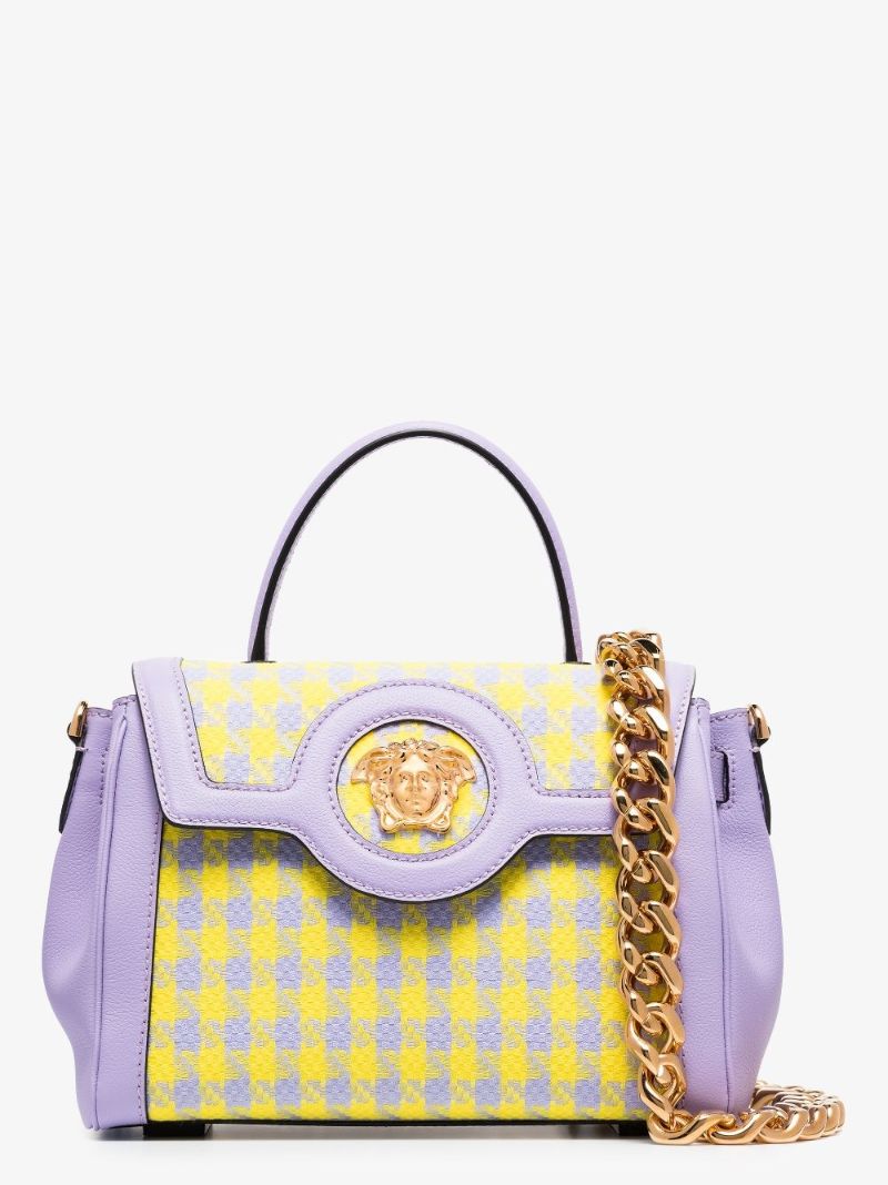 Purple Le Medusa Medium Leather Shoulder Bag